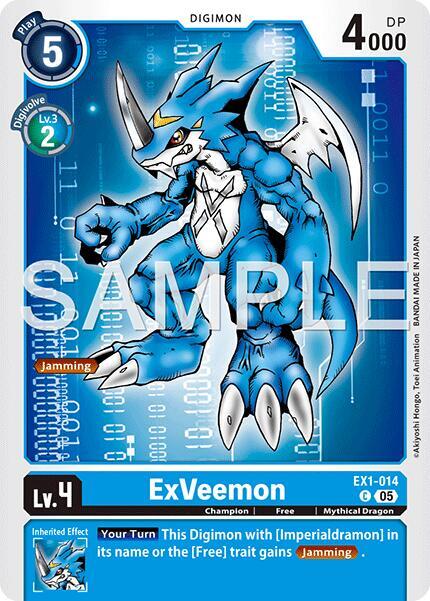 EX1-014 ExVeemon EX1 014 Reprint Single
