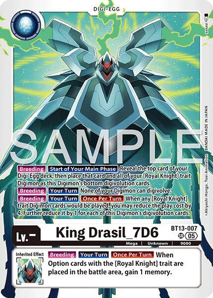 BT13-007 King Drasil_7D6 Reprint Single