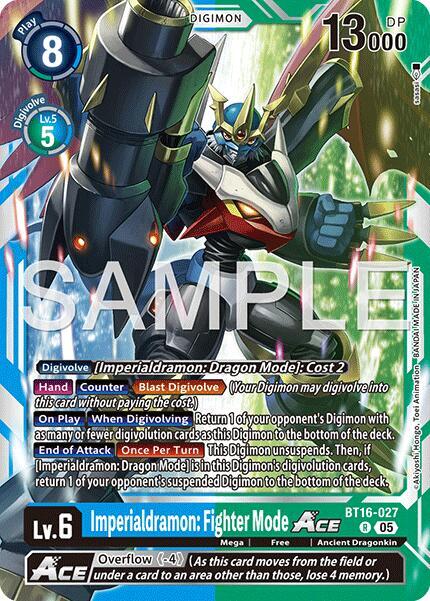 BT16-027 Imperialdramon Fighter Mode ACE BT16 027 Reprint Single