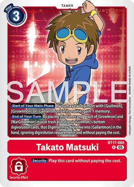 BT17-080 Takato Matsuki BT17 080 Reprint Single