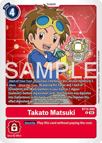 BT12-089 Takato Matsuki BT12 089 Reprint Single
