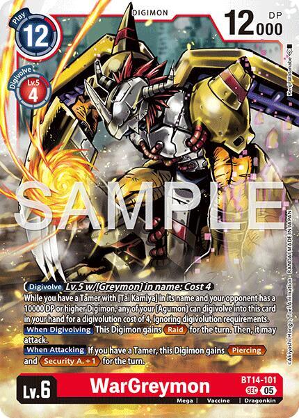 BT14-101 WarGreymon BT14 101 Reprint Single
