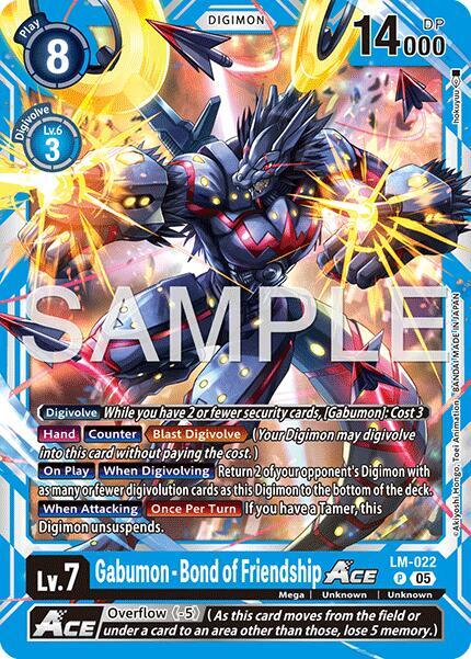 LM-022 Gabumon Bond of Friendship ACE Reprint Single