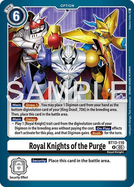 BT13-110 Royal Knights of the Purge Reprint Single