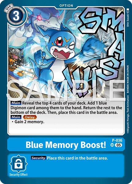 P-036 Blue Memory Boost Reprint Single