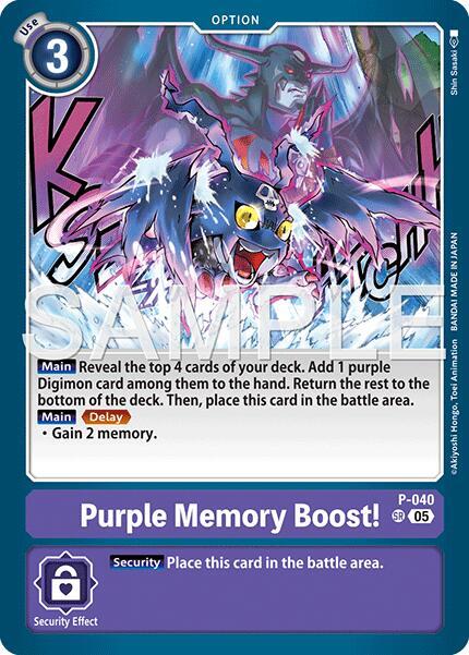 P-040 Purple Memory Boost Reprint Single