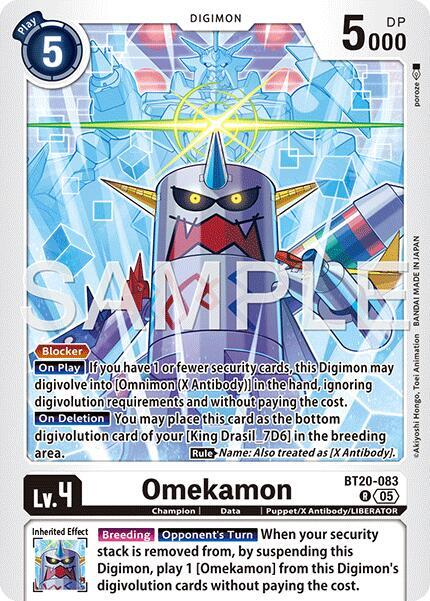 BT20-083 Omekamon BT20 083 Reprint Single