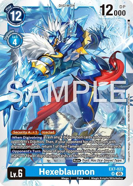 EX7-023 Hexeblaumon Reprint Single