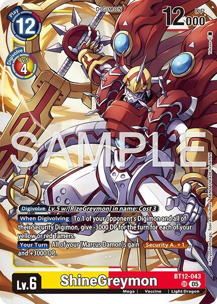 BT12-043 ShineGreymon BT12 043 Reprint Single