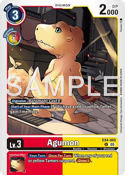EX4-005 Agumon EX4 005 Reprint Single