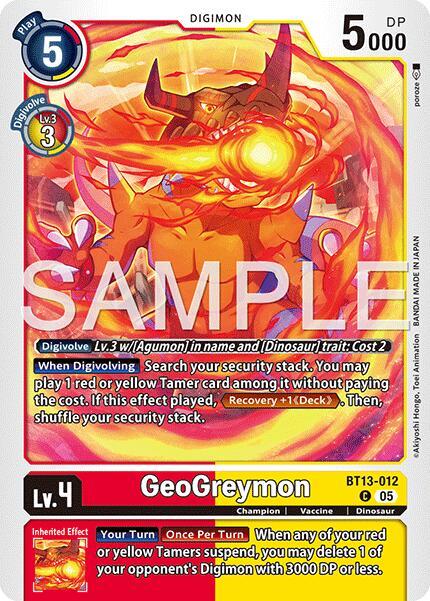 BT13-012 Geogreymon BT13 012 Reprint Single