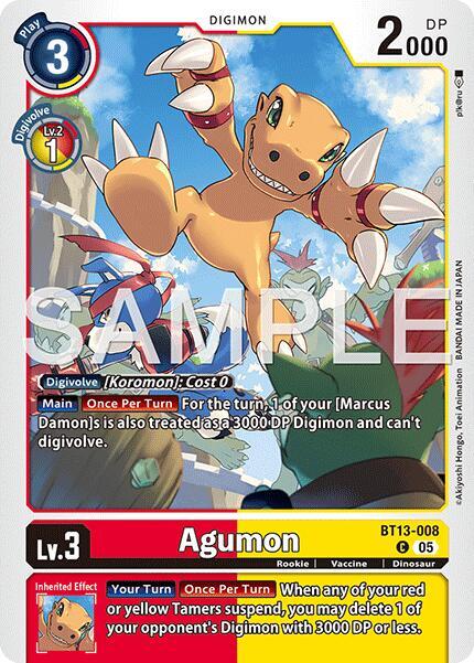 BT13-008 Agumon BT13 008 Reprint Single