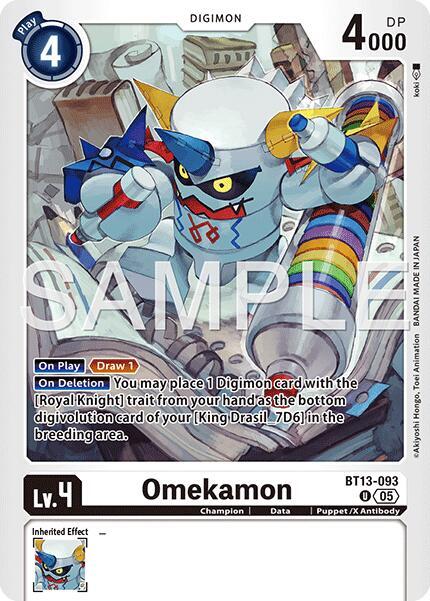 BT13-093 Omekamon BT13 093 Reprint Single