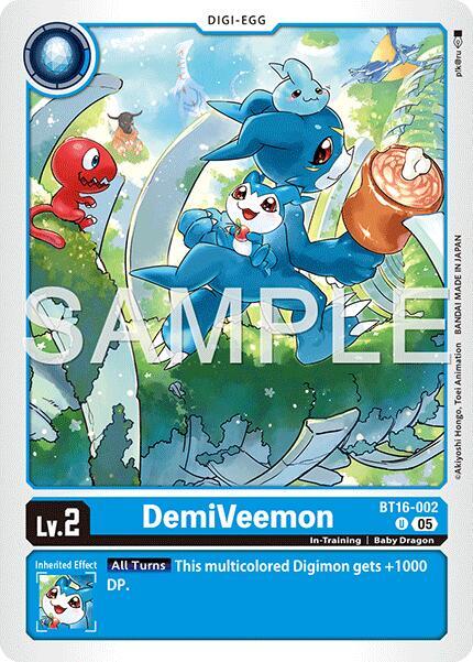 BT16-002 DemiVeemon BT16 002 Reprint Single