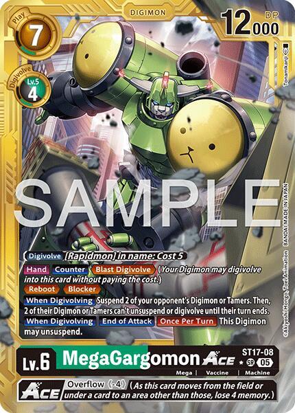 ST17-08 MegaGargomon ACE Gold Border Single