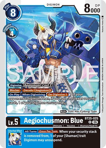 BT25-025 Aegiochusmon Blue Single