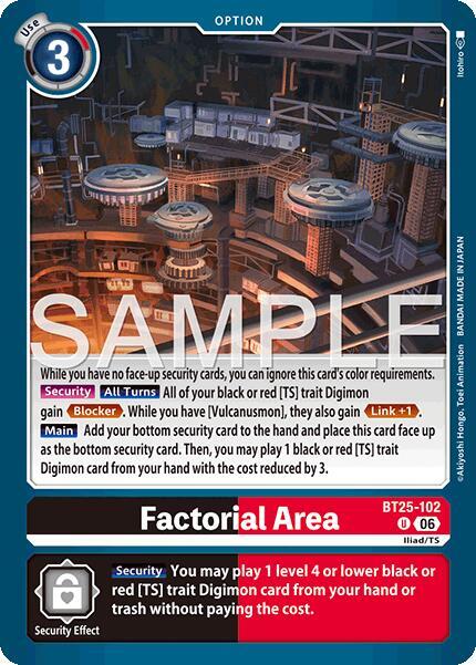 BT25-102 Factorial Area Single