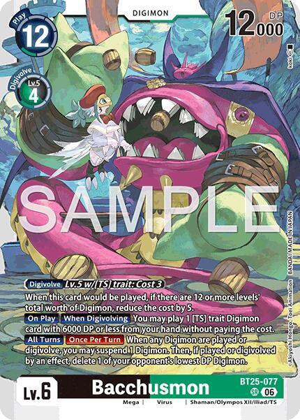 BT25-077 Bacchusmon Single