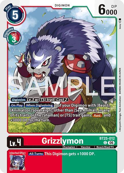 BT25-012 Grizzlymon BT25 012 Single