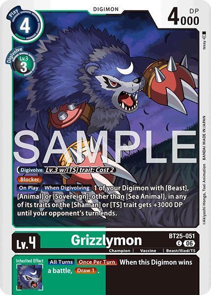 BT25-051 Grizzlymon BT25 051 Single