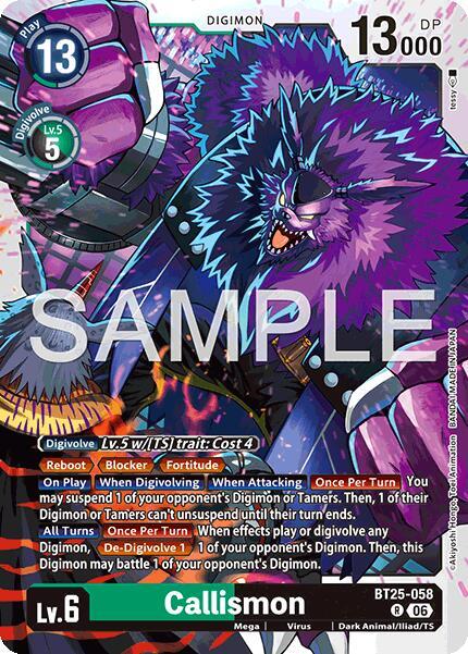 BT25-058 Callismon Single