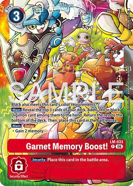LM-033 Garnet Memory Boost Alternate Art Single