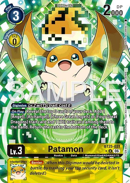 BT25-031 Patamon Full Art Single