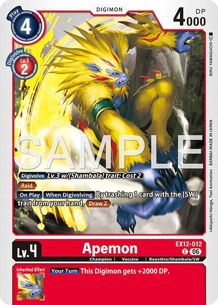 EX12-012 Apemon Single
