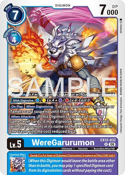EX12-032 WereGarurumon Single