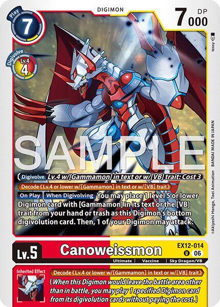 EX12-014 Canoweissmon Single
