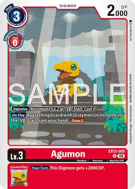 EX12-005 Agumon Single