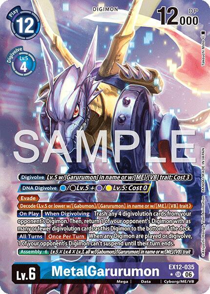 EX12-035 MetalGarurumon Alternate Art Single