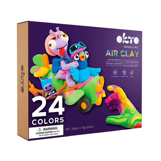 Okto Clay Sensory Art 24 Colours Air Clay Creativity Set