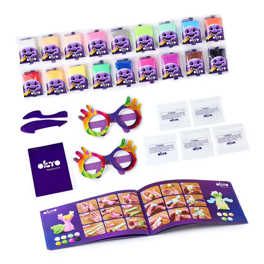 Okto Clay Sensory Art 18 Colours Air Clay Creativity Set