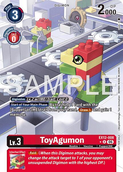 EX12-008 ToyAgumon Box Topper Single