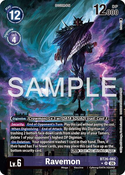 BT26-082 Ravemon Alternate Art Single