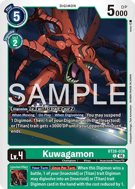BT26-038 Kuwagamon Single