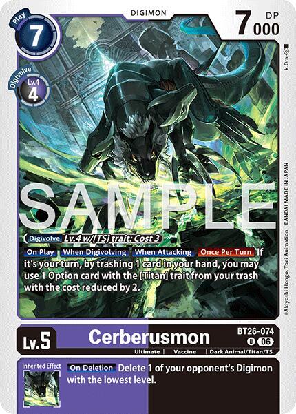 BT26-074 Cerberusmon Single