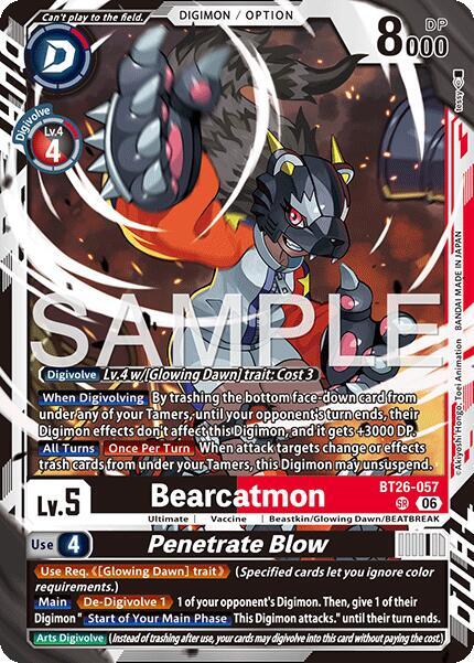 BT26-057 Bearcatmon Penetrate Blow Single