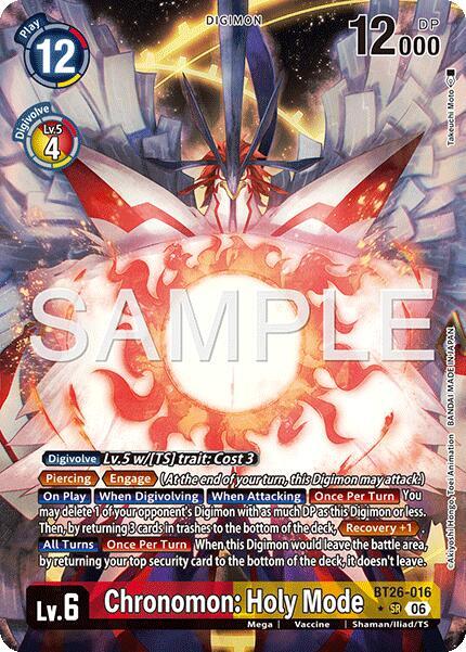 BT26-016 Chronomon Holy Mode Alternate Art Single