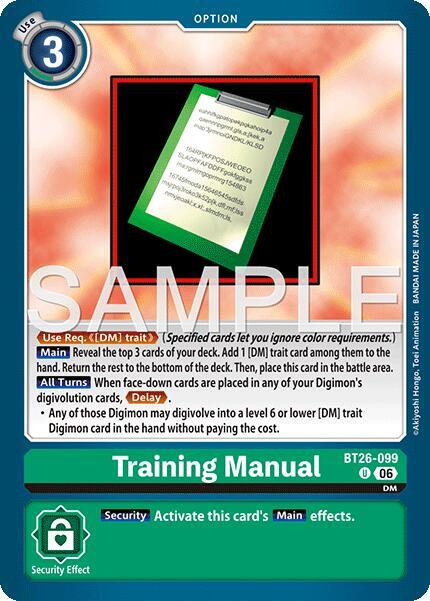 BT26-099 Training Manual Single