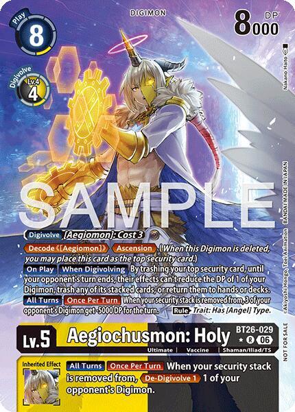 BT26-029 Aegiochusmon Holy Box Topper Alternate Art Single