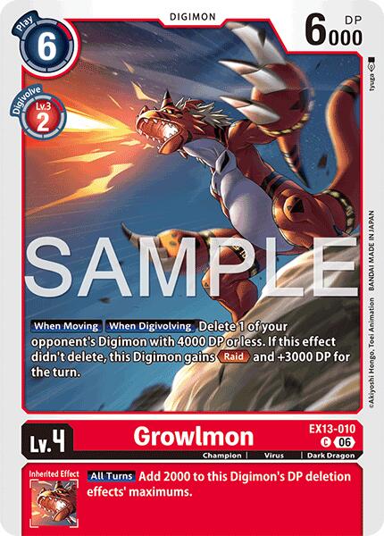 EX13-010 Growlmon Single
