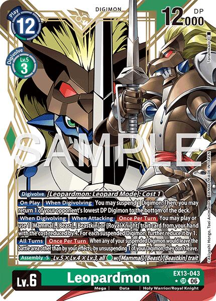 EX13-043 Leopardmon Alternate Art Single