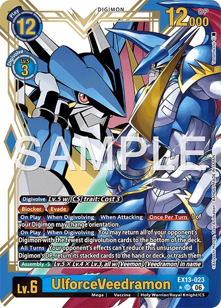 EX13-023 UlforceVeedramon Alternate Art Single