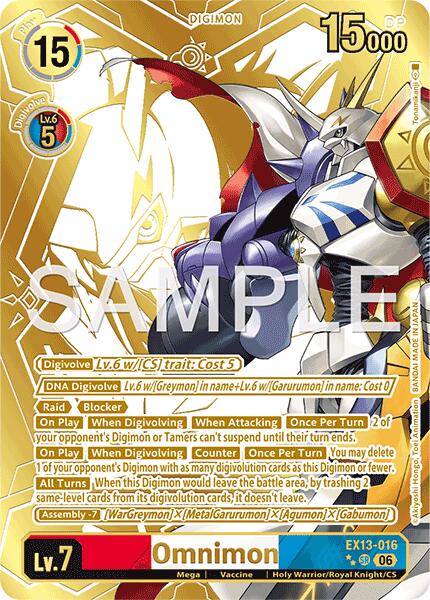 EX13-016 Omnimon Rare Pull Single