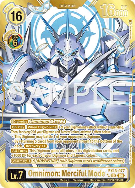EX13-077 Omnimon Merciful Mode Rare Pull Single