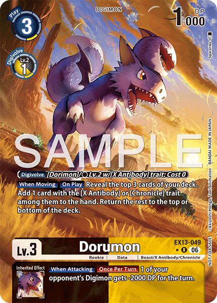 EX13-049 Dorumon Extended Art Single