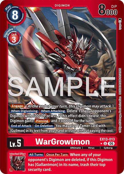 EX13-013 WarGrowlmon Limited Foil Single