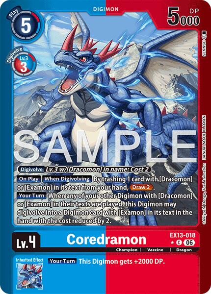 EX13-018 Coredramon EX13 018 Limited Foil Single